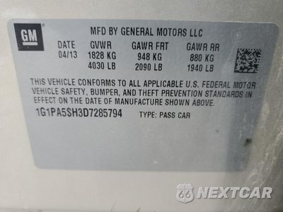 Zdjęcie 12 z 12 samochodu: 2013 CHEVROLET CRUZE LS VIN:1G1PA5SH3D7285794 - miniatura