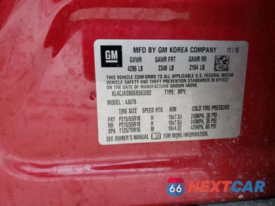 Zdjęcie 13 z 13 samochodu: 2016 BUICK ENCORE VIN:KL4CJASB0GB563282 - miniatura