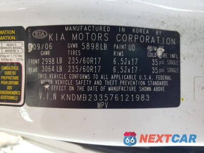 Zdjęcie 14 z 14 samochodu: 2007 KIA SEDONA EX VIN:KNDMB233576121983 - miniatura