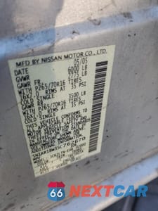 Zdjęcie 12 z 12 samochodu: 2005 NISSAN PATHFINDER LE VIN:5N1AR18W35C762670 - miniatura