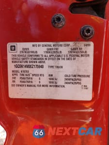 Zdjęcie 12 z 12 samochodu: 1999 CHEVROLET SILVERADO K1500 VIN:1GCEK14V8XZ175940 - miniatura