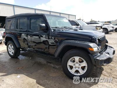 Czwarte zdjęcie samochodu z boku: 2022 JEEP WRANGLER UNLIMITED SPORT VIN:1C4HJXDG6NW165068 - miniatura