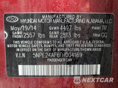 Zdjęcie 12 z 12 samochodu: 2015 HYUNDAI SONATA SE VIN:5NPE24AF6FH004169 - miniatura