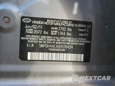 Zdjęcie 12 z 12 samochodu: 2011 HYUNDAI ELANTRA GLS VIN:5NPDH4AEXBH076424 - miniatura