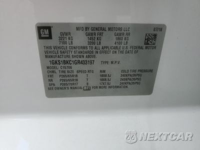 Zdjęcie 14 z 14 samochodu: 2016 GMC YUKON SLT VIN:1GKS1BKC1GR433197 - miniatura