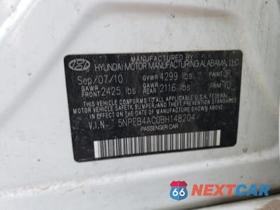 Zdjęcie 12 z 12 samochodu: 2011 HYUNDAI SONATA GLS VIN:5NPEB4AC0BH148204 - miniatura