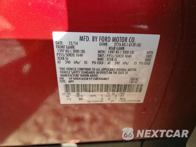 Zdjęcie 13 z 13 samochodu: 2015 FORD EXPLORER XLT VIN:1FM5K8D81FGB54467 - miniatura