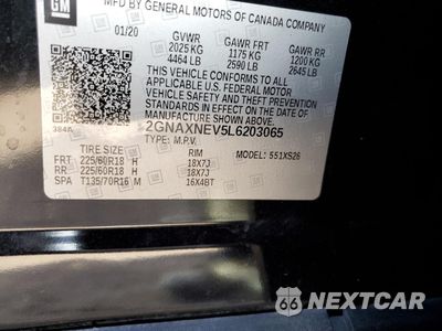 Zdjęcie 12 z 12 samochodu: 2020 CHEVROLET EQUINOX PREMIER VIN:2GNAXNEV5L6203065 - miniatura
