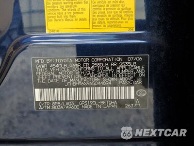Zdjęcie 23 z 24 samochodu: 2006 LEXUS GS 300 VIN:JTHBH96S965044894 - miniatura