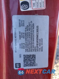 Zdjęcie 13 z 13 samochodu: 2021 CHEVROLET CAMARO LS VIN:1G1FB1RS0M0136920 - miniatura