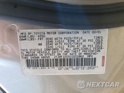 Zdjęcie 15 z 15 samochodu: 2001 LEXUS RX 300 VIN:JTJHF10U910202862 - miniatura