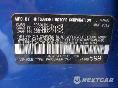 Zdjęcie 16 z 16 samochodu: 2012 MITSUBISHI LANCER ES/ES SPORT VIN:JA32U2FU7CU030126 - miniatura