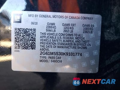 Zdjęcie 12 z 12 samochodu: 2019 CADILLAC XTS LUXURY VIN:2G61M5S30K9101774 - miniatura