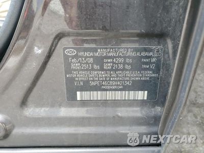 Zdjęcie 12 z 12 samochodu: 2009 HYUNDAI SONATA GLS VIN:5NPET46C89H421342 - miniatura