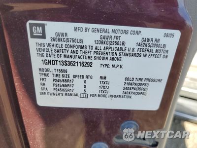 Zdjęcie 13 z 13 samochodu: 2006 CHEVROLET TRAILBLAZER LS VIN:1GNDT13S362116292 - miniatura