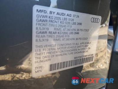 Zdjęcie 13 z 13 samochodu: 2024 AUDI Q3 VIN:WA1DECF39R1181588 - miniatura