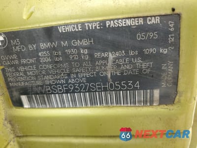 Zdjęcie 12 z 12 samochodu: 1995 BMW M3 VIN:WBSBF9327SEH05534 - miniatura