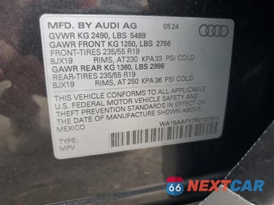 Zdjęcie 13 z 13 samochodu: 2024 AUDI Q5 SPORTBACK PRM PLS 45 VIN:WA15AAFY7R2107614 - miniatura