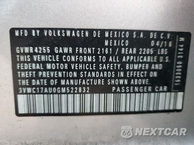 Zdjęcie 13 z 13 samochodu: 2016 VOLKSWAGEN GOLF SPORTWAGEN S VIN:3VWC17AU0GM522832 - miniatura