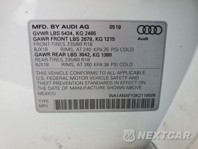 Zdjęcie 27 z 28 samochodu: 2019 AUDI Q5 PREMIUM VIN:WA1ANAFY3K2118506 - miniatura