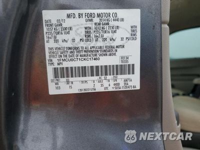 Zdjęcie 13 z 13 samochodu: 2012 FORD ESCAPE XLS VIN:1FMCU0C71CKC17460 - miniatura