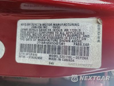 Zdjęcie 12 z 12 samochodu: 2001 TOYOTA COROLLA CE VIN:2T1BR12E61C427381 - miniatura