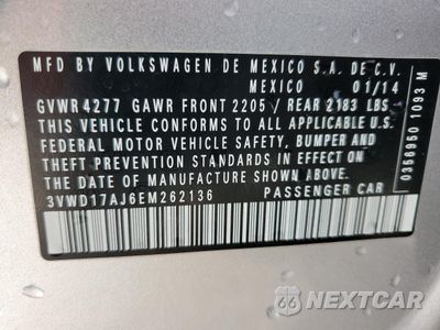 Zdjęcie 12 z 14 samochodu: 2014 VOLKSWAGEN JETTA SE VIN:3VWD17AJ6EM262136 - miniatura