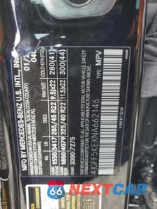 Zdjęcie 12 z 12 samochodu: 2022 MERCEDES-BENZ GLS 450 4MATIC VIN:4JGFF5KEXNA662146 - miniatura