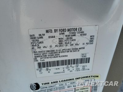 Zdjęcie 14 z 14 samochodu: 2010 FORD F150 SUPERCREW VIN:1FTFW1EV8AFA33054 - miniatura