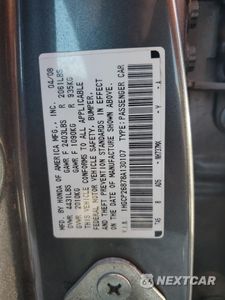 Zdjęcie 12 z 12 samochodu: 2008 HONDA ACCORD EXL VIN:1HGCP26878A130107 - miniatura