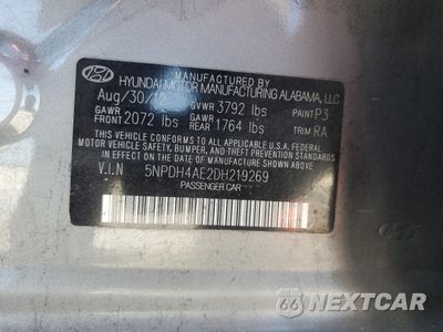 Zdjęcie 12 z 12 samochodu: 2013 HYUNDAI ELANTRA GLS VIN:5NPDH4AE2DH219269 - miniatura