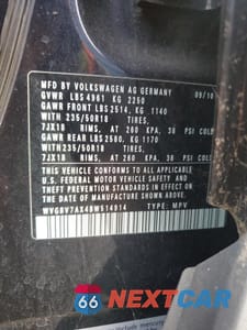 Zdjęcie 12 z 12 samochodu: 2011 VOLKSWAGEN TIGUAN S VIN:WVGBV7AX4BW514914 - miniatura