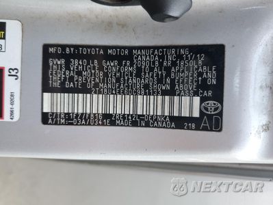 Zdjęcie 14 z 15 samochodu: 2013 TOYOTA COROLLA BASE VIN:2T1BU4EE6DC981133 - miniatura