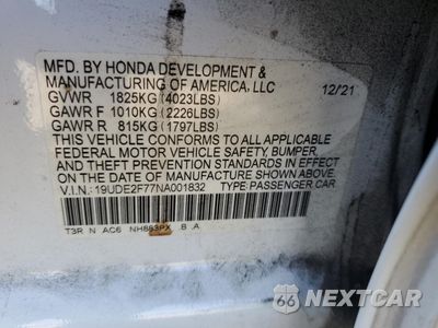 Zdjęcie 14 z 14 samochodu: 2022 ACURA ILX PREMIUM VIN:19UDE2F77NA001832 - miniatura