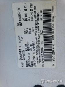 Zdjęcie 12 z 12 samochodu: 2005 DODGE RAM 1500 ST VIN:1D7HA18K35J510345 - miniatura