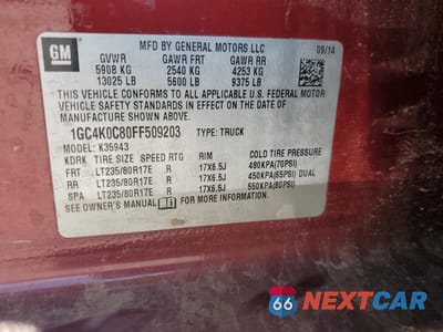 Zdjęcie 12 z 12 samochodu: 2015 CHEVROLET SILVERADO K3500 LTZ VIN:1GC4K0C80FF509203 - miniatura