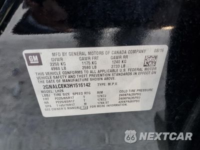 Zdjęcie 13 z 13 samochodu: 2017 CHEVROLET EQUINOX LT VIN:2GNALCEK3H1516142 - miniatura