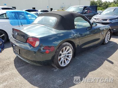 Trzecie zdjęcie samochodu z tyłu: 2007 BMW Z4 3.0SI VIN:4USBU53587LX02751 - miniatura