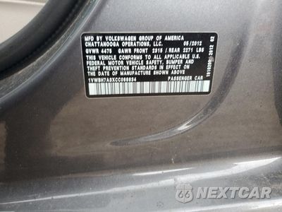 Zdjęcie 12 z 12 samochodu: 2012 VOLKSWAGEN PASSAT SE VIN:1VWBH7A3XCC088834 - miniatura