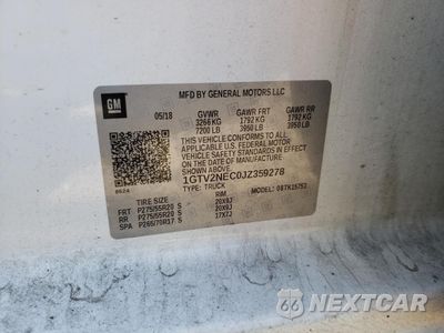 Zdjęcie 12 z 12 samochodu: 2018 GMC SIERRA K1500 SLT VIN:1GTV2NEC0JZ359278 - miniatura