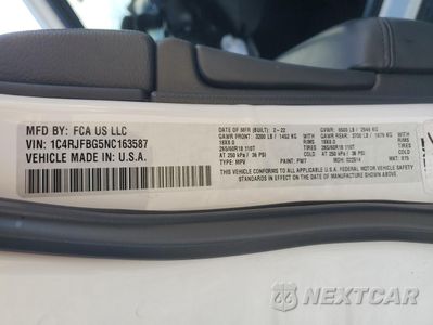Zdjęcie 16 z 16 samochodu: 2022 JEEP GRAND CHEROKEE LIMITED VIN:1C4RJFBG5NC163587 - miniatura