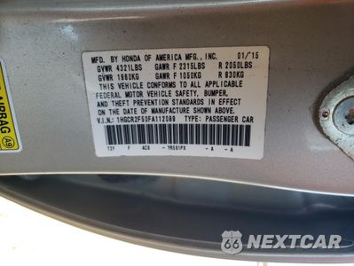 Zdjęcie 15 z 15 samochodu: 2015 HONDA ACCORD SPORT VIN:1HGCR2F50FA112089 - miniatura