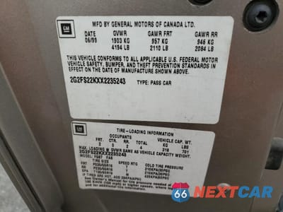 Zdjęcie 14 z 14 samochodu: 1999 PONTIAC FIREBIRD VIN:2G2FS22KXX2235243 - miniatura