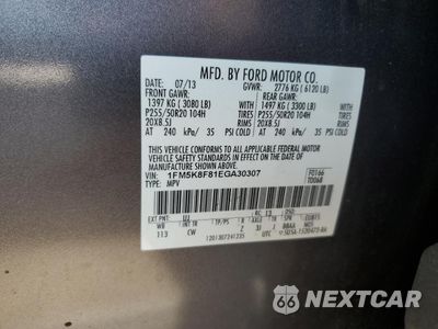 Zdjęcie 15 z 15 samochodu: 2014 FORD EXPLORER LIMITED VIN:1FM5K8F81EGA30307 - miniatura