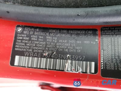Zdjęcie 12 z 12 samochodu: 2003 BMW 325 I VIN:WBAET37403NJ33997 - miniatura