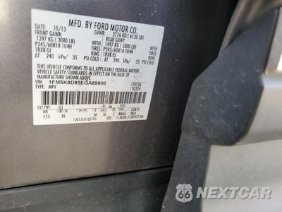 Zdjęcie 14 z 14 samochodu: 2014 FORD EXPLORER XLT VIN:1FM5K8D85EGA89900 - miniatura