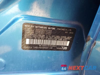 Zdjęcie 12 z 12 samochodu: 2015 MITSUBISHI MIRAGE DE VIN:ML32A3HJXFH036621 - miniatura