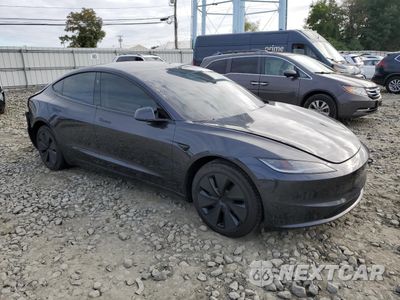 Czwarte zdjęcie samochodu z boku: 2024 TESLA MODEL 3 VIN:5YJ3E1EB4RF799021 - miniatura