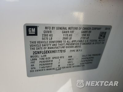 Zdjęcie 13 z 13 samochodu: 2017 CHEVROLET EQUINOX PREMIER VIN:2GNFLGEKXH6177816 - miniatura