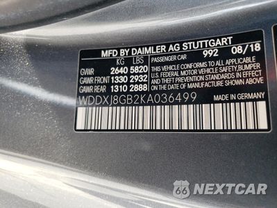 Zdjęcie 15 z 15 samochodu: 2019 MERCEDES-BENZ S 560 4MATIC VIN:WDDXJ8GB2KA036499 - miniatura